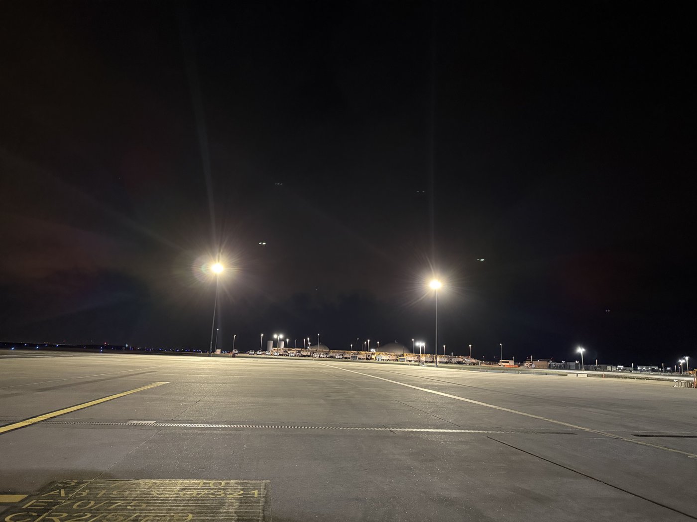 Musco high-mast apron lighting — EVO lighting project