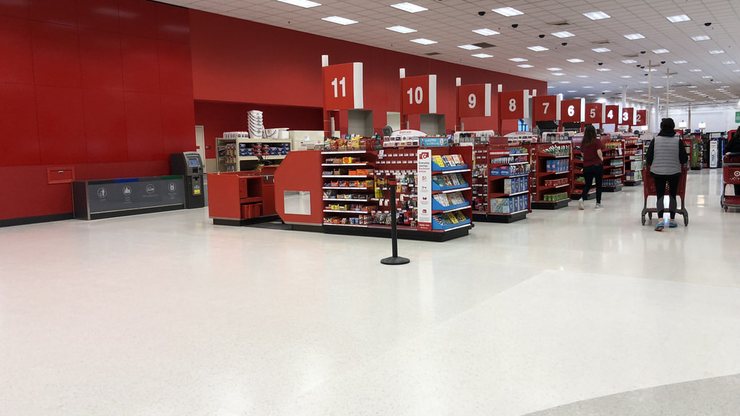 Retail interior lighting installation